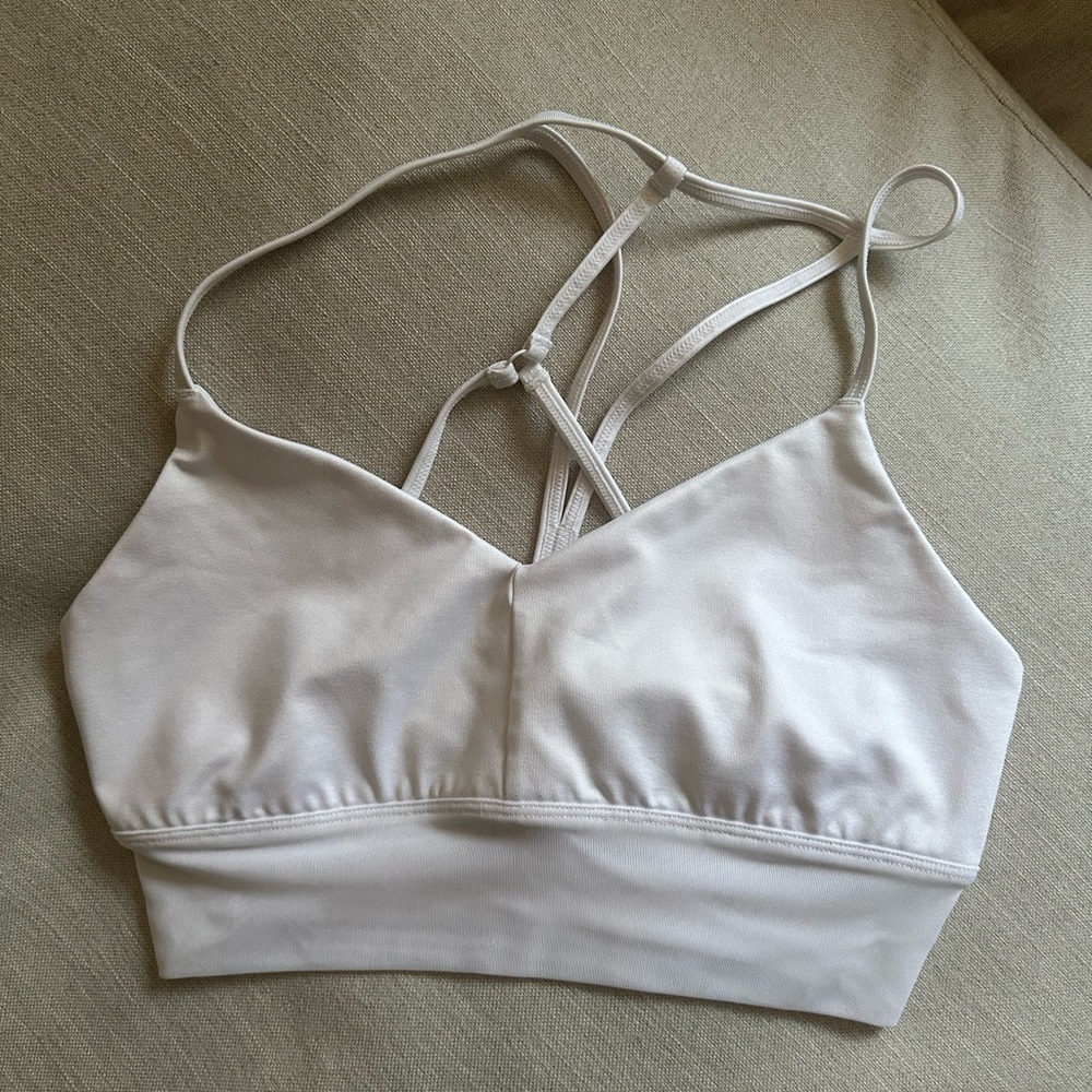 Alo Yoga Women's White Strappy Bralette